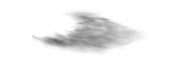 Bright black Smoke Cloud Illustration. Fantastic black smoke. Magic smoke. Smog cloud on podium or stage. Fog vapor over ground or water surface, magic haze. Magic smoke, magic fog, black steam. PNG. 