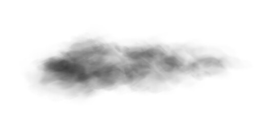 Bright black Smoke Cloud Illustration. Fantastic black smoke. Magic smoke. Smog cloud on podium or stage. Fog vapor over ground or water surface, magic haze. Magic smoke, magic fog, black steam. PNG. 