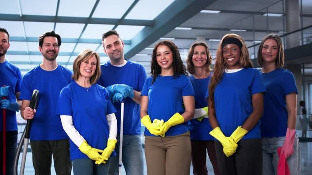 African Commercial Janitor Cleaning Staff