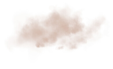 Bright chocolate brown Smoke Cloud Illustration. Fantastic chocolate brown smoke. Magic smoke. Smog cloud on podium or stage. Fog vapor over ground or water surface, magic haze. Chocolate brown shade 