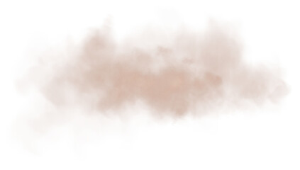 Bright chocolate brown Smoke Cloud Illustration. Fantastic chocolate brown smoke. Magic smoke. Smog cloud on podium or stage. Fog vapor over ground or water surface, magic haze. Chocolate brown shade 