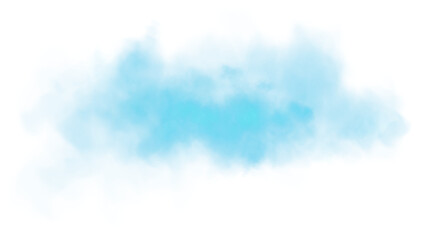 Bright Blue Smoke Cloud Illustration. Fantastic blue smoke. Magic smoke. Smog cloud on podium or stage. Fog vapor over ground or water surface, magic haze. Magic smoke, magic fog, blue steam. PNG.