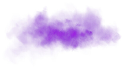 Bright Purple Smoke Cloud Illustration. Fantastic purple smoke. Magic smoke. Smog cloud on podium or stage. Fog vapor over ground or water surface, magic haze. Magic smoke, magic fog. PNG.