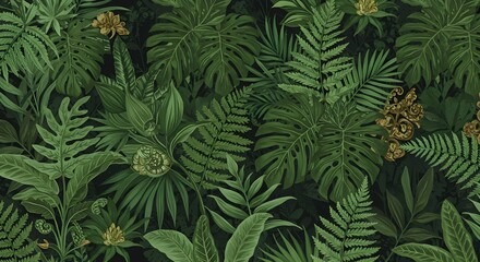 Fondo transparente de una exuberante escena forestal con un denso dosel de árboles en varios tonos de la verde tranquilidad de la naturaleza
