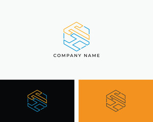 TH or HT Letter Logo Design Template