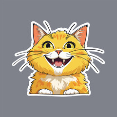 Cat, Cat sticker , Puppy sticker , kids sticker. 