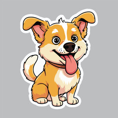 Dog, Dog sticker , Puppy , puppy sticker , kids sticker.
