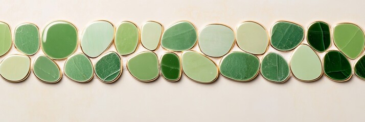 Elegant Mosaic glass tiles in shades of aquamarine and gold reflecting light with a luxurious artisanal feel 