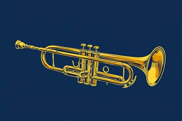 Obraz premium Trumpet instrument icon.