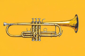 Obraz premium Trumpet instrument icon.