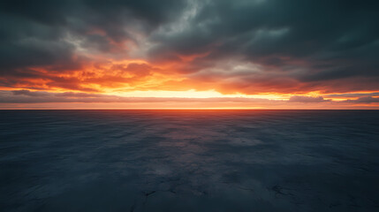 Fototapeta premium Serene Sunset Over the Ocean