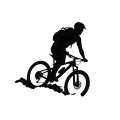 Obraz premium mtb silhouette