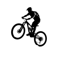Obraz premium mountain bike silhouette