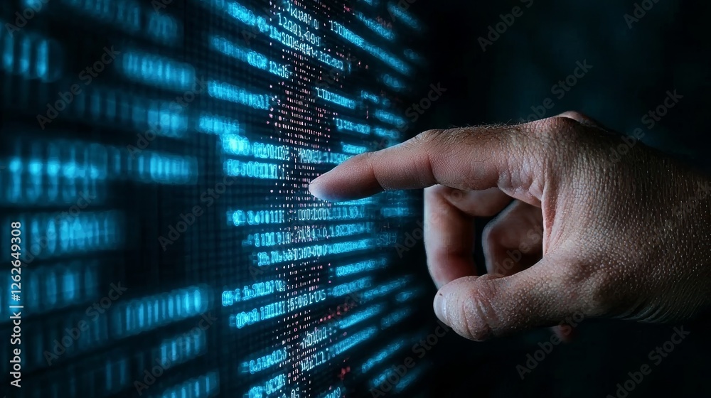 Poster a group of people engaging with a cutting-edge digital screen in an ai-driven stock technology initi