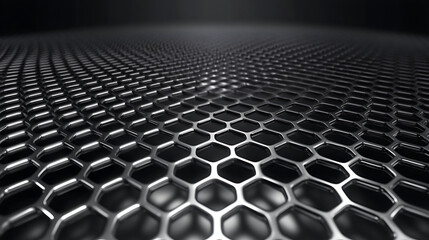 Naklejka premium Abstract Metallic Honeycomb Surface Industrial Design Pattern Structure with Reflective Elements