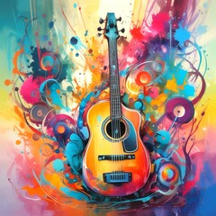 Fototapeta premium Illustration of sound background.