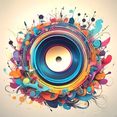 Fototapeta premium Illustration of sound background.