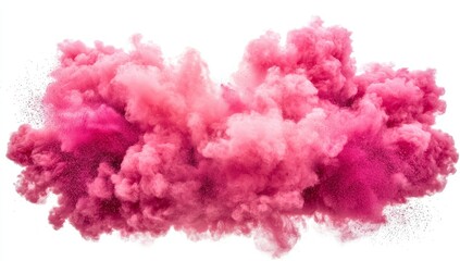Isolated graphic of a purple violet lilac powder dust explosion PNG on a transparent background, suitable for celebration, festival, run, or party