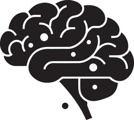 Brain icon logo design template isolated illustration