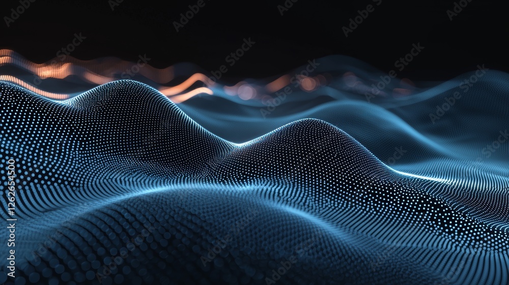 Poster digital encryption artistry: a binary code grid on a deep blue canvas, conceptualizing cybersecurity