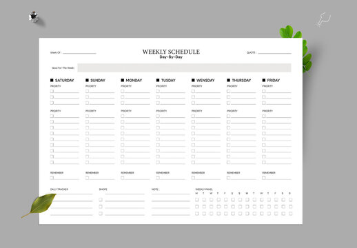 weekly planner templates