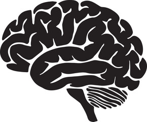 Brain icon logo design template isolated illustration