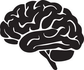 Brain icon logo design template isolated illustration