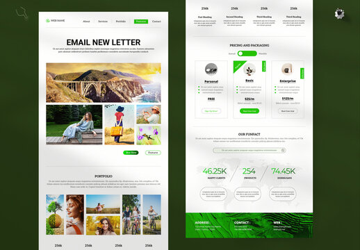 Website Landing Page Design Layout