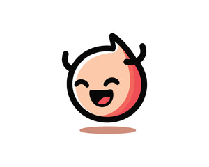 funny cartoon face logo