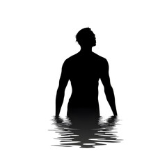 Fototapeta premium swimmer silhouette