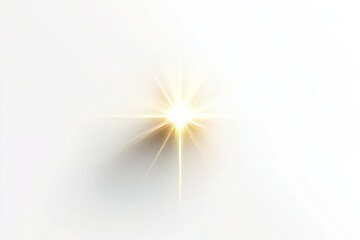 A png sticker featuring a sunburst with a yellow light effect, on a transparent background