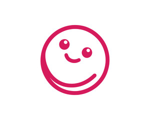 Fototapeta premium happy smiley face logo design template