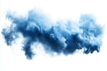 Ocean spray fog creates an illusion of crashing waves on an isolated white background