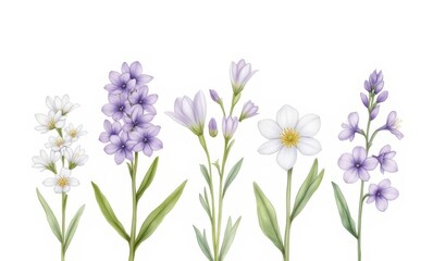 Colorful floral illustration on white background