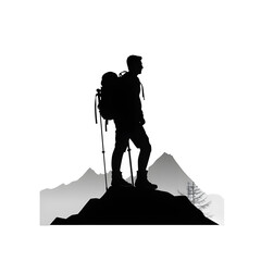 hiker silhouette