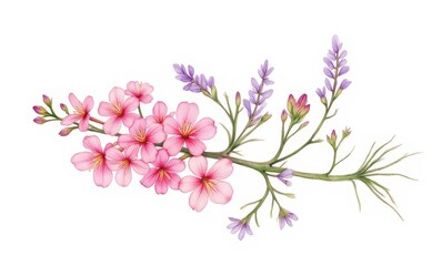 Delicate pink and purple floral arrangement