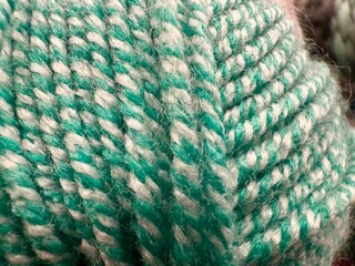 multi-colored skeins of yarn for knitting