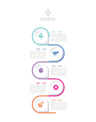 Fototapeta premium Vector business Presentation Connecting Steps Infographic Template