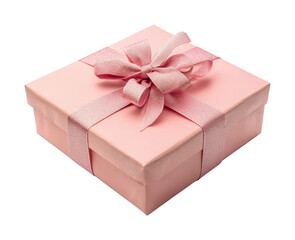 Obraz premium Joyful gift box surprise from above isolated on transparent background