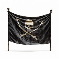 Pirate Flag Isolated on White Background