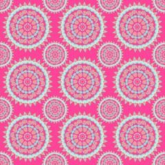 Hot pink circle mandala