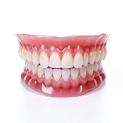 Obraz premium Clean Teeth Isolated White Background Dental Care Concept