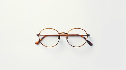 Vintage Glasses on White Background