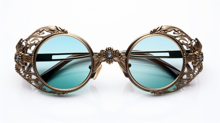 Vintage Glasses Isolated White Background