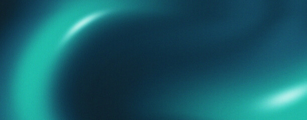 Elegant dark turquoise flowing background with grainy texture. Perfect for banners, posters, headlines and covers