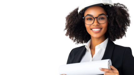 Construction project manager office portrait professional setting close-up empowerment