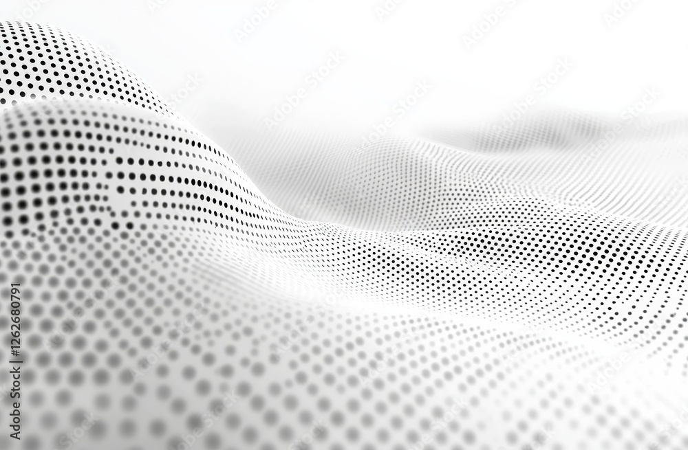 Poster background of digital technology. gray background with a pixel pattern of digital data dots.