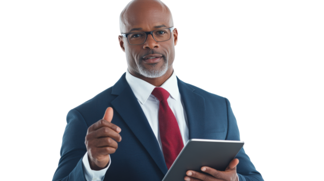 Business professional engaging audience conference room image studio eye-level leadership insights
