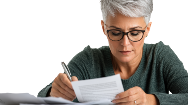 Document review process office professional activity indoor setting close-up focused mindset