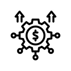 financial management line icon